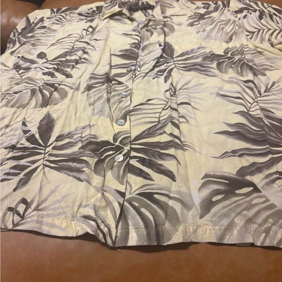 Tori Richard Hawaiian Shirt Sz XL Mens Yellow Monstera Leaves Tropical Cruise - Picture 3 of 13
